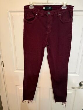 Kut from the Kloth Burgundy Skinny Jeans